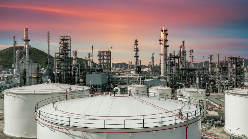 Oil refinery plant at industrial zone